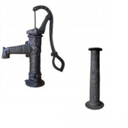Pompe à main fonte décorée complète