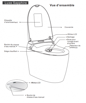 WC monobloc Luxe Sapphire