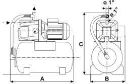 Groupe de surpression AQUAJET GWS 102/20 réservoir 20 litres