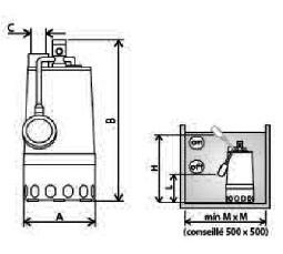 Pompe relevage- eau usées - Inox - DG STEEL 37 AUT -137600