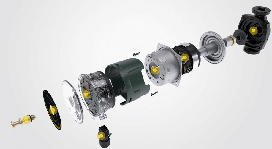 Circulateur DAB Evosta 2 Pour Chauffage Et Climatisation - Basse Consommation, Réglable, Raccords 1/2 Pouce
