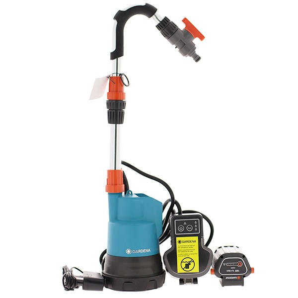 Bleu//Noir 18 V, 2000 l//h, hauteur de refoulement max. 7 m, longueur du câble 3 m, profondeur d/'immersion max. 2,5 m Güde 58567 Pompe à eau de pluie 18-0