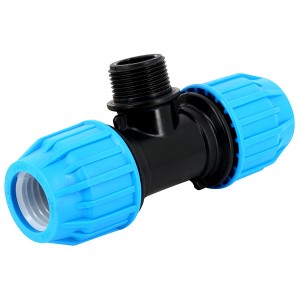 Té 90° fileté PE Compression Ø40-1"1/2 - Raccord PE compression - Générique