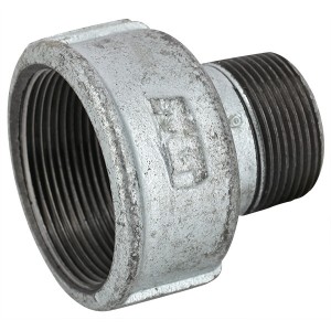 Manchon réduit femelle/mâle galva Ø 1"1/2x1" - Raccord galvanisé - Générique