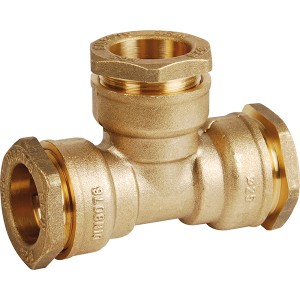 Té 90° laiton pour tube PE Ø20 - Raccord laiton - Générique