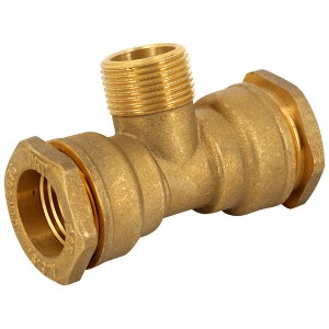 Té 90° fileté laiton pour tube PE Ø20-1/2" - Raccord laiton - Générique