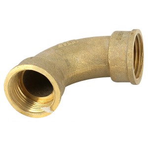 Courbe 90° grand rayon laiton à visser FF 1"1/4 - Raccord laiton - Générique