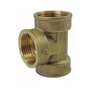 Té 90° laiton à visser FF 1" - Raccord laiton - Générique
