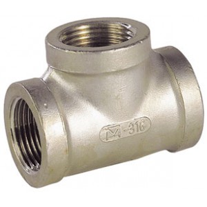 Té 90° égal femelle inox Ø 1" - Raccord inox - Générique