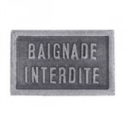 Plaque de signalisation laiton baignade interdite 