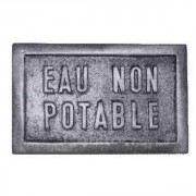 Plaque de signalisation laiton eau non potable