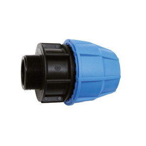 Raccord PP droit - Mâle - Ø40 - 1"1/4 - Raccord PE compression - Seko