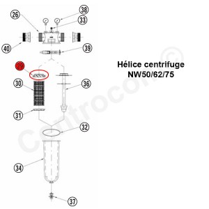 Hélice Centrifuge NW 50/62/75 - Pièces détachées - Générique