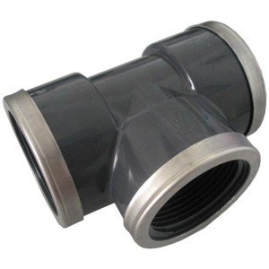 Té 90° PVC pression à visser FF renforcée 1"1/2" - Raccord PVC pression - Générique