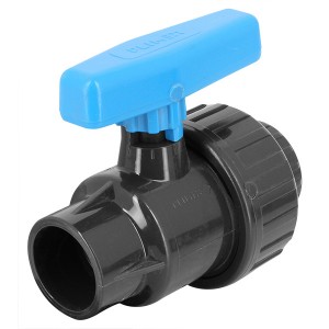 Vanne à boisseau PVC pression simple union à coller FF Ø25 - Vanne et robinet PVC - Générique