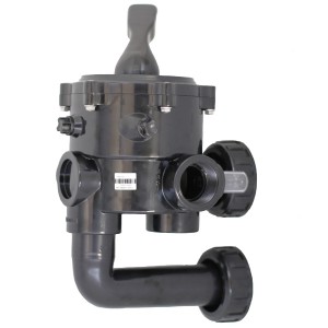 Vanne side 1"1/2 - 6 voies avec montage entraxe 125 mm - Noire - Pièces détachées - AstralPool