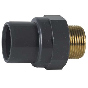 Embout fileté insert laiton PVC pression mixte MF-M Ø50/40-1"1/4 - Raccord PVC pression - Générique