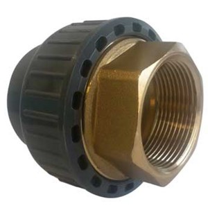 Raccord union PVC pression/laiton mixte FF Ø50-1"1/2 - Raccord PVC pression - Générique