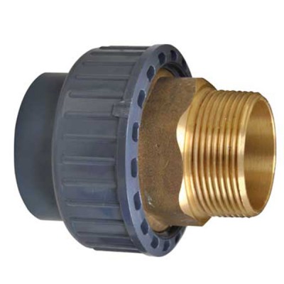  Raccord union PVC pression/laiton mixte FM Ø25-3/4