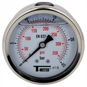 Manomètre à bain de glycérine 0-25 bars - Ø63 - Axial