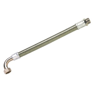 Flexible inox avec coude 1" - Longueur 700mm - Flexible d'alimentation - Générique