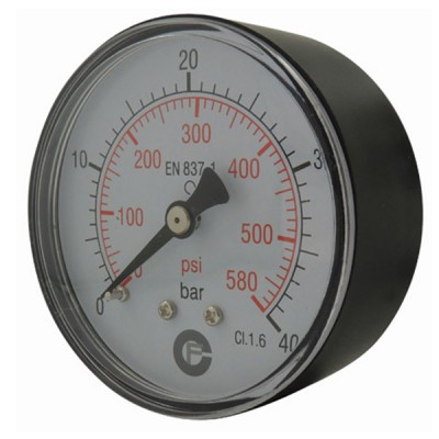Le Manomètre sec 0-10 bars - Ø40 - Axial