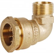 Coude 90° fileté laiton pour tube PE