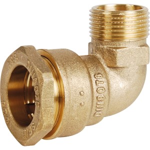 Coude 90° fileté laiton pour tube PE Ø50-1"1/2 - Raccord laiton - Générique