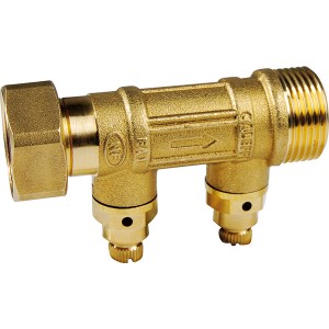 Clapet antipollution laiton long avec 2 purges - FM 1"-1" - Clapet anti-retour - Sferaco