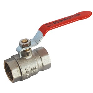 Vanne à sphère laiton - Poignée rouge - FF 1"1/2 - Vanne et robinet laiton - Générique