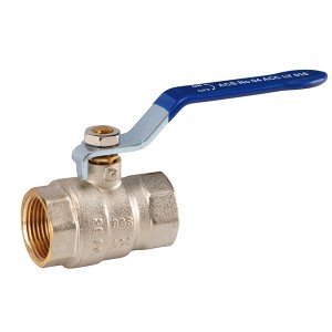 Vanne à sphère laiton - Poignée bleue - FF 3/8" - Vanne et robinet laiton - Générique