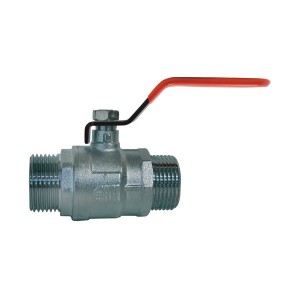 Vanne à sphère laiton - Poignée rouge - MM 3/8" - Vanne et robinet laiton - Générique