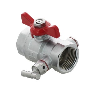 Vanne à sphère laiton papillon à purge - FF 3/4" - Vanne et robinet laiton - Générique