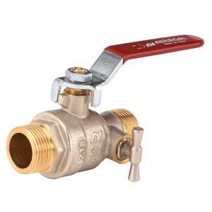 Vanne à sphère laiton laiton - Poignée plate - À purge - MM 3/8" - Vanne et robinet laiton - Générique