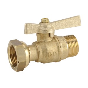 Robinet compteur - écrou tournant - Manette papillon laiton - FM 3/4"-3/4" - Vanne et robinet laiton - Sferaco