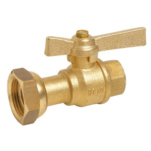 Robinet compteur - écrou tournant - Manette papillon 2/3-1/3  - FF 1"1/2-1"1/4 - Vanne et robinet laiton - Sferaco