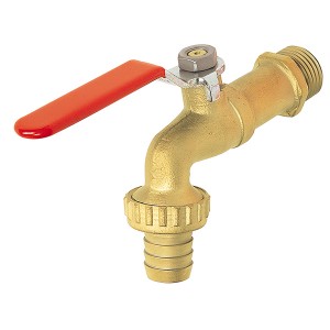 Vanne de puisage laiton brossé - Poignée plate - 1/2"-3/4" - Vanne et robinet laiton - Sferaco