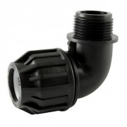 Adaptateur coudé à 90° mâle PE Compression Codital Ø25-1/2