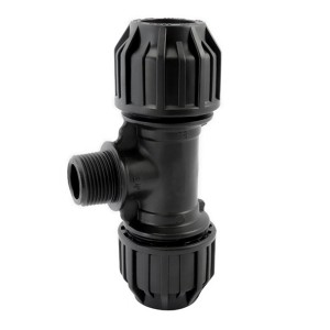 Té 90° avec dérivation filetée PE compression Codital Ø32-3/4" - Raccord PE compression - Codital