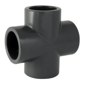 Croix PVC pression à coller FFFF Ø63 - Raccord PVC pression - Générique