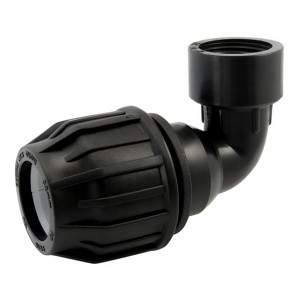 Adaptateur coudé à 90° femelle PE Compression Codital Ø32-1" - Raccord PE compression - Codital