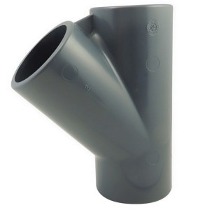 Té égal 45° PVC pression à coller FFF Ø20 - Raccord PVC pression - Générique