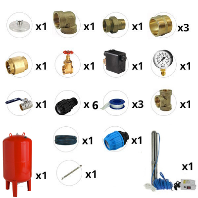  Kit forage - 30 m - Réservoir 200 L