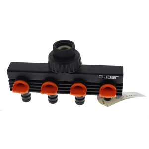 Robinet 4 voies - MF 3/4" - Raccordement tuyau - Claber