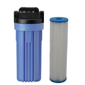 Filtre anti-impuretés 10" avec vanne intégrée 3/4" et cartouche lavable polyester 20µ - Filtres eau domestique - Centrocom