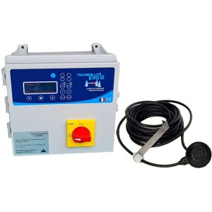 Coffret tranquillité Evo 2 - Double pompe + Kit flotteur alarme 30 m - Coffret de commande et de protection relevage - Technirel