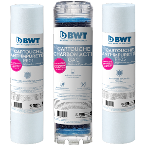 Pack filtration eau de boisson et osmoseur - Cartouches et media filtrants - BWT