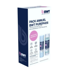 Pack annuel anti-tartre et corrosion Pilodiphos - Purephos - Cartouches et media filtrants - BWT