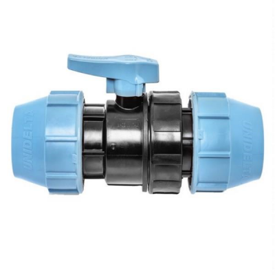 La Vanne à boisseau à compression pour tube PE unidelta Ø63