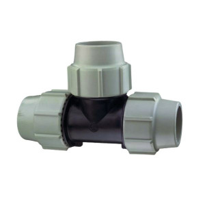 Té égal 90° compression 7040 ø40 - Raccord PE compression - Plasson